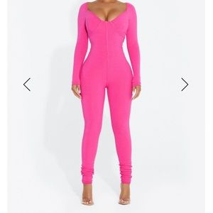 NAKED WARDROBE Sexy bustier jumpsuit- NWT